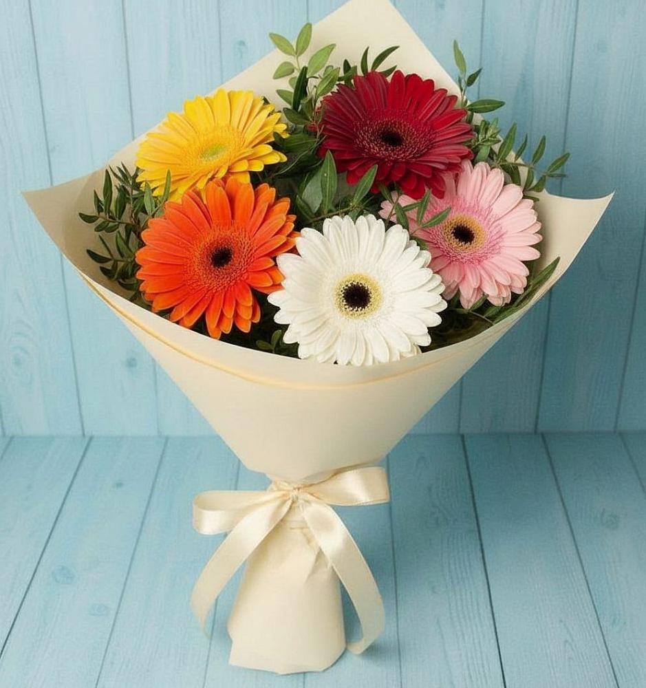 Букет цветов из: Герберы в Заолешенке