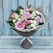 Букет цветов из:  Герберы, Альстромерии и Хризантемы в Заолешенке