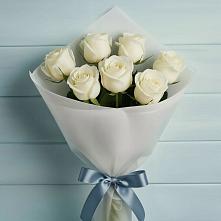 Букет 7 Белых роз Эдлесс Лав в Заолешенке