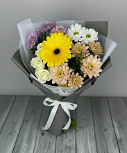 Букет цветов из:  Розы, Герберы и Хризантемы в Заолешенке