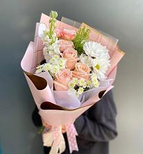 Букет цветов из:  Хризантемы и Розы в Заолешенке