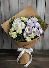 Букет цветов из:  Хризантемы и Розы в Заолешенке