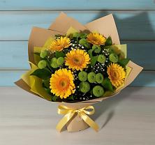 Букет цветов из:  Герберы и Хризантемы в Заолешенке