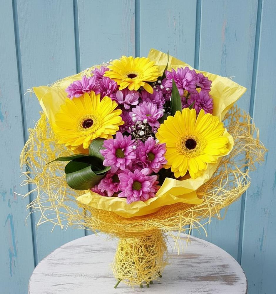 Букет цветов из: Хризантемы и Герберы в Заолешенке