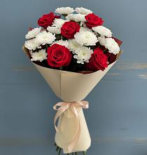 Букет цветов из:  Розы и Хризантемы в Заолешенке