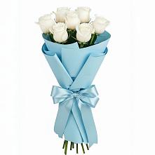 Букет 7 белых роз Проуд #REPLACE_PRED# Заолешенке