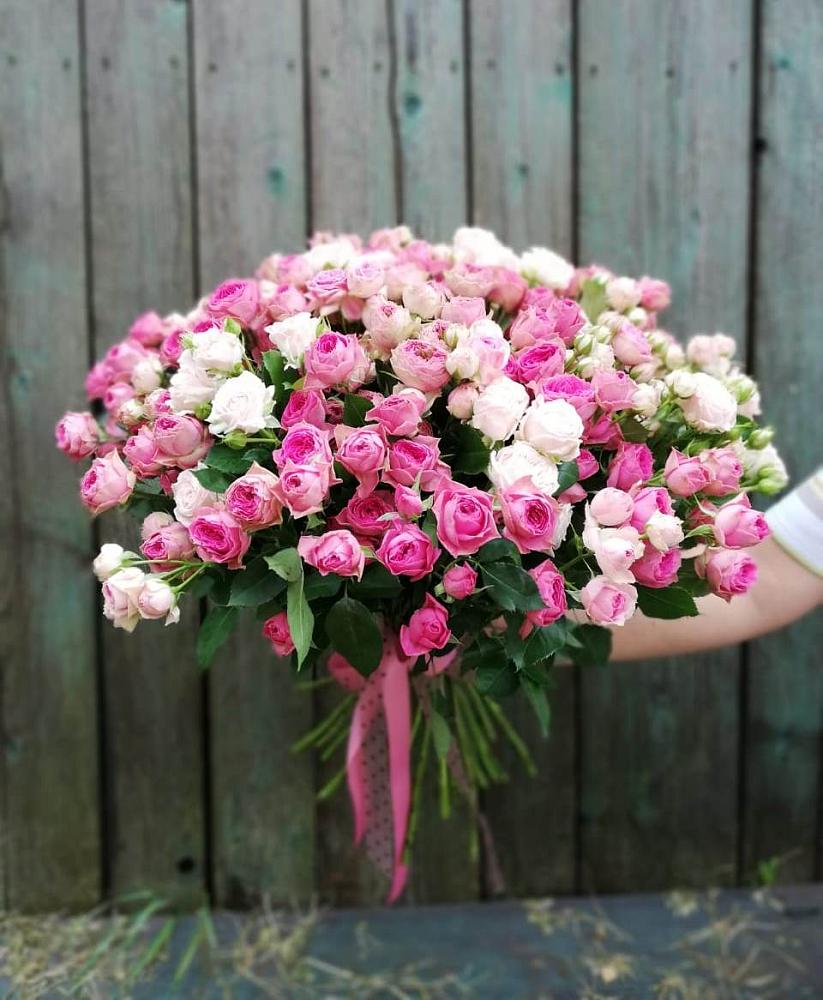 Букет Розовые кустовые розы Натали и Лав Лидия в Заолешенке