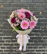 Букет цветов из:  Герберы и Хризантемы в Заолешенке