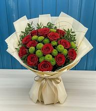 Букет цветов из:  Розы и Хризантемы в Заолешенке