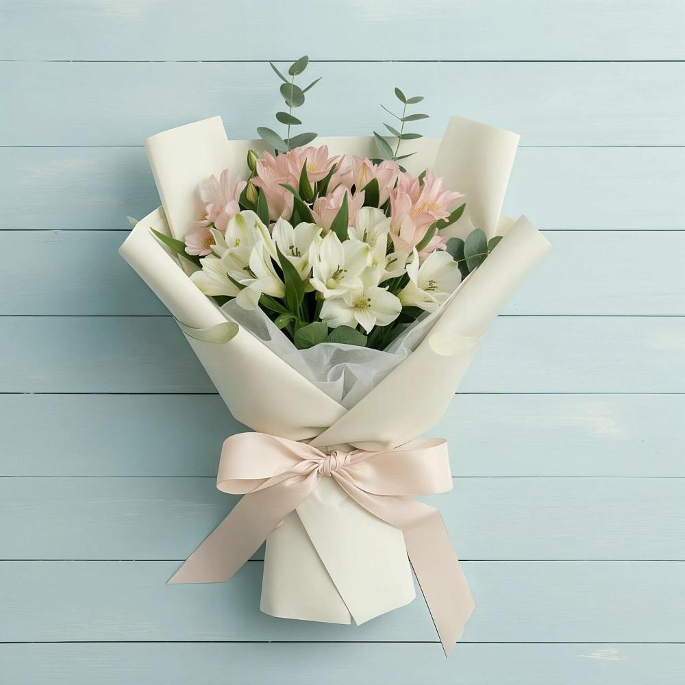 Букет цветов из: Альстромерии в Заолешенке