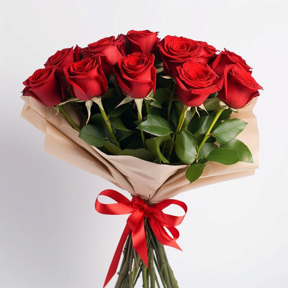 Букет 11 Красных роз Эдлесс Лав в Заолешенке