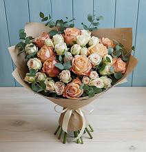 Букет цветов из:  Альстромерии и Розы в Заолешенке