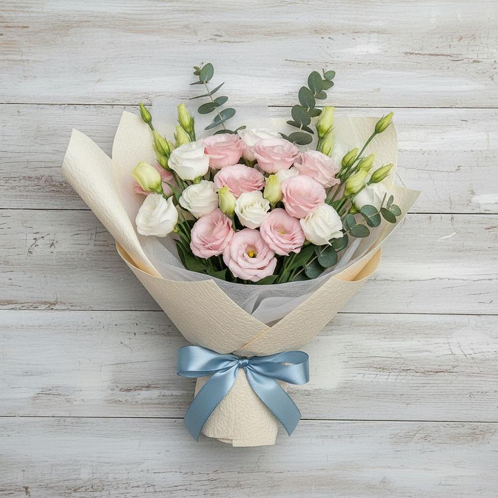 Букет цветов из: Лизиантусы в Заолешенке